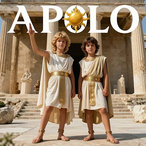 Young Apollo and Zeus Heroic Portrait