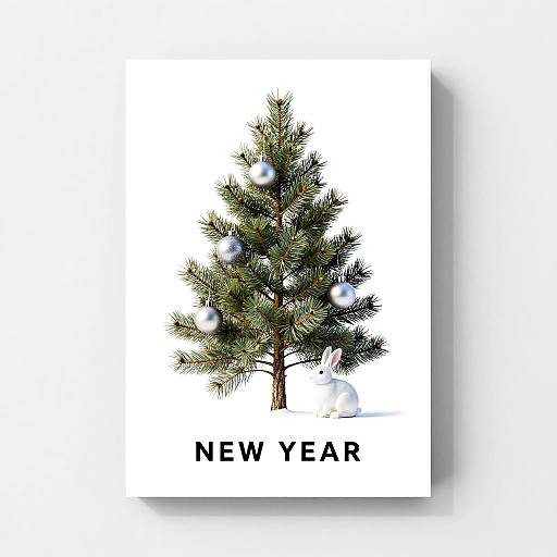 Minimalist Scandinavian New Year's Card