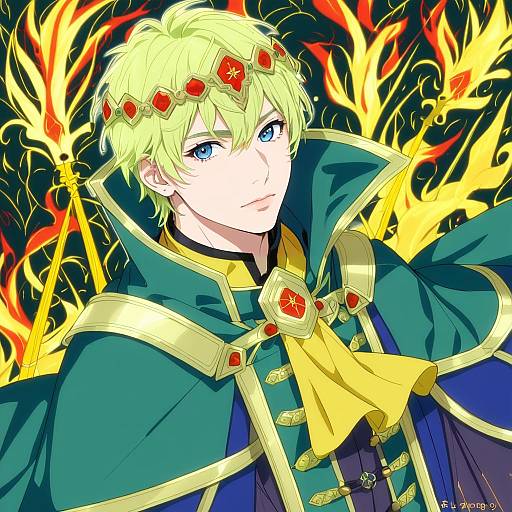 Illustration of Alfred (fire emblem), fire emblem in the style of Xia (ryugo)