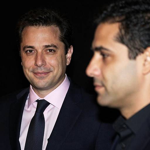 Dimly Lit Portrait of Two Men