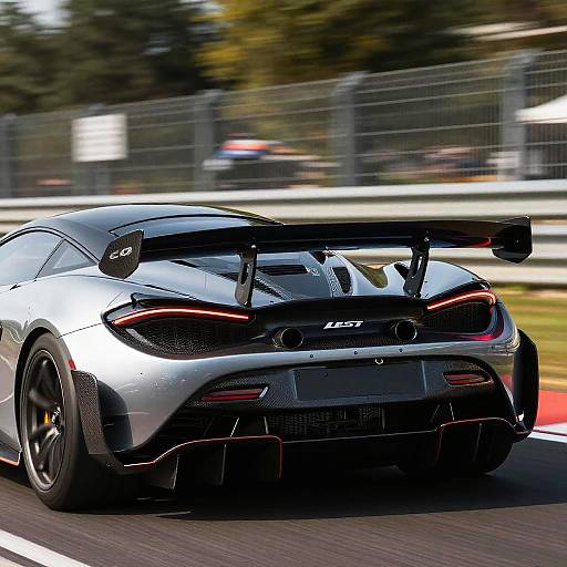 McLaren Rear View High-Speed Action