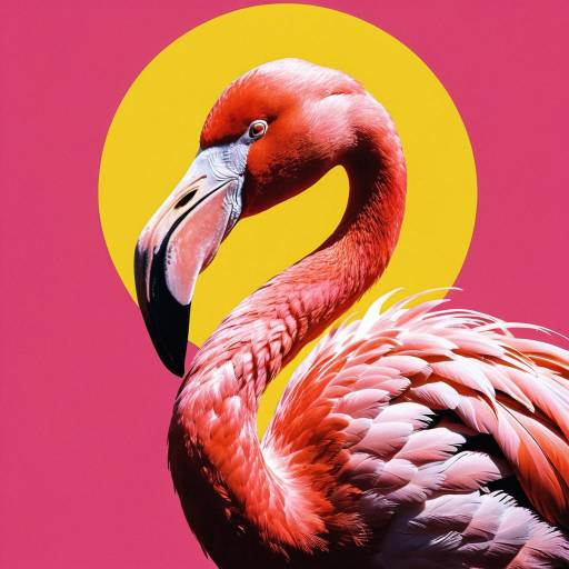 Radiant Flamingo Pop Art