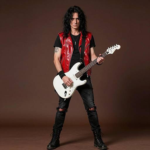 Punk Rock Musician in Vibrant Costume