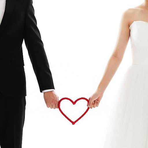 Heart-Shaped Love in Wedding Harmony