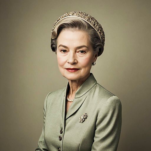 Elegant Elderly Woman in Retro Fashion Elegant Elderly Woman in Retro Fashion