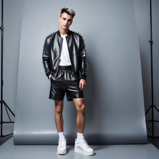 Edgy Male Model in Stylish Outfit