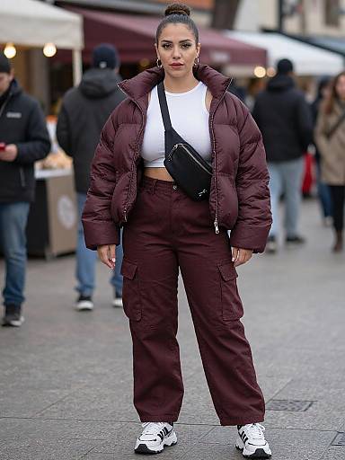 Pear-Shaped Woman in Streetwear Style