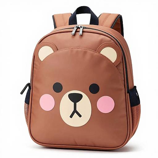 Playful Brown Bear Cartoon Backpack