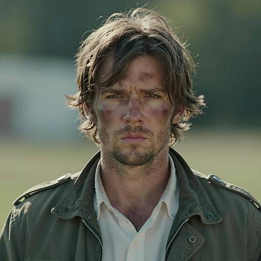 Serious Man in a Green Jacket