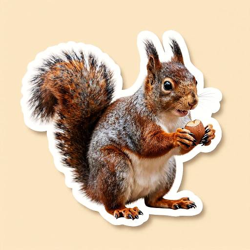 Squirrel with Hazelnut Sticker
