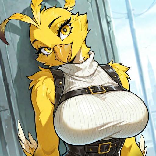 Stylish Canary Girl with Unique Features