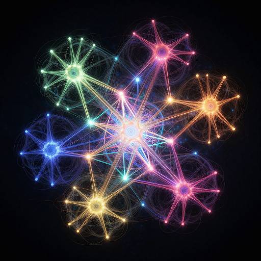 Colorful AI Neural Network Visualization