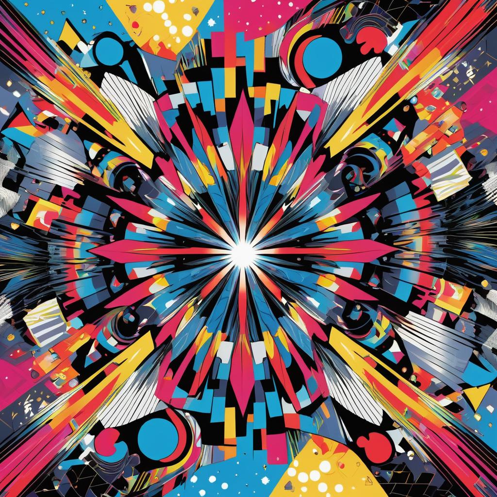 Vibrant Retro Comic Abstract Fusion