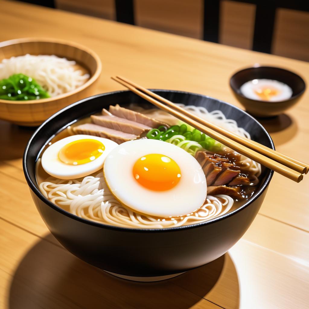 Delicious Hyper-Realistic Ramen Close-Up