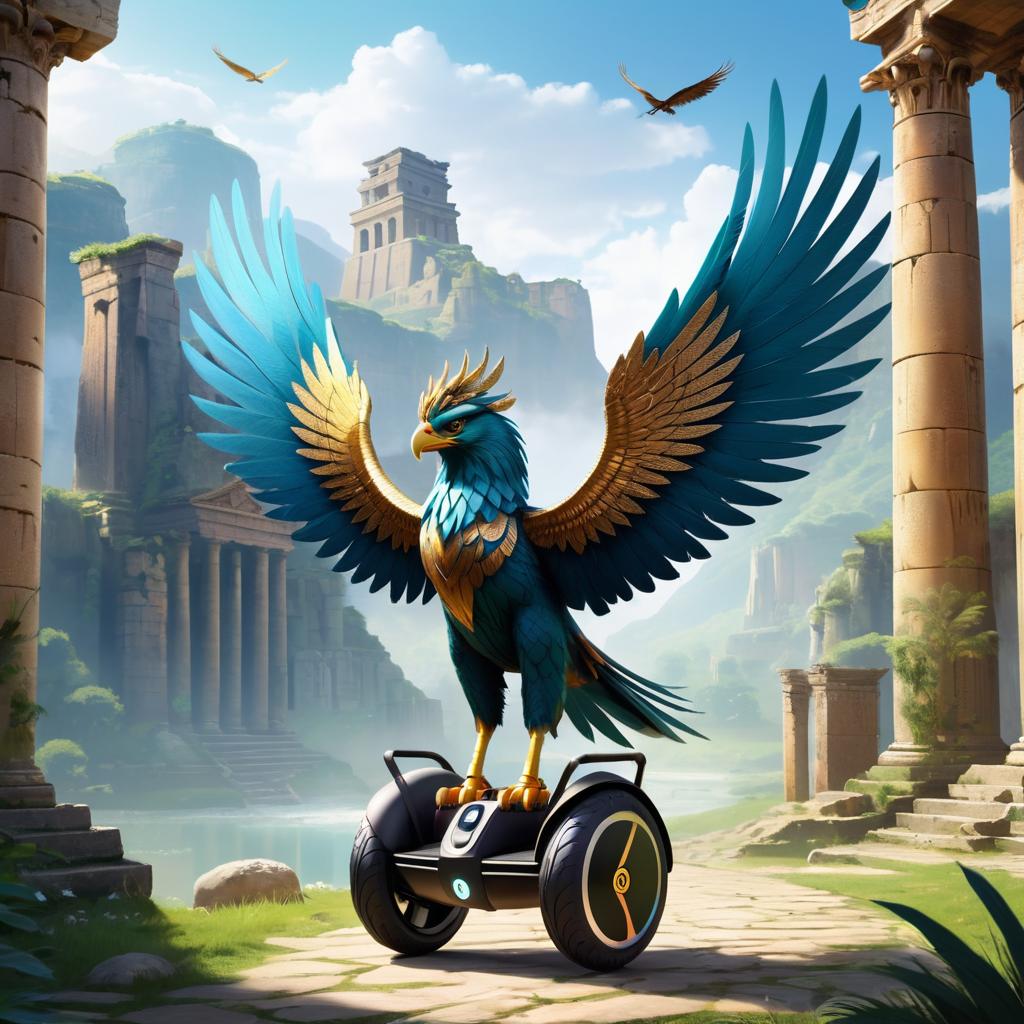 Griffon Segway in Mythical Valley Scene