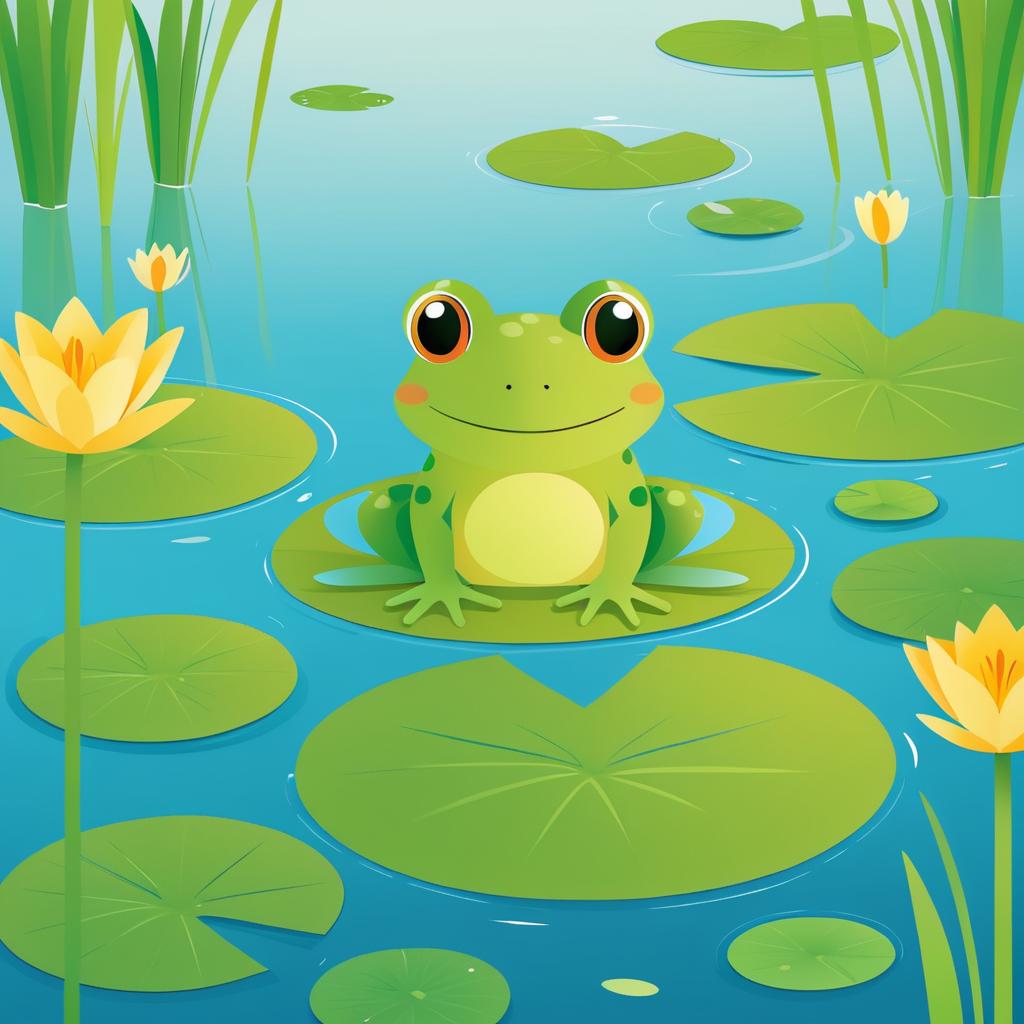 Cute Frog Illustration for Children