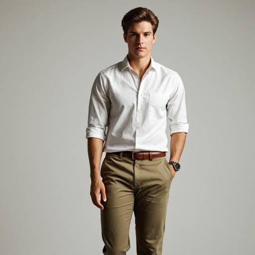 Casual Male Style with Khaki Pants