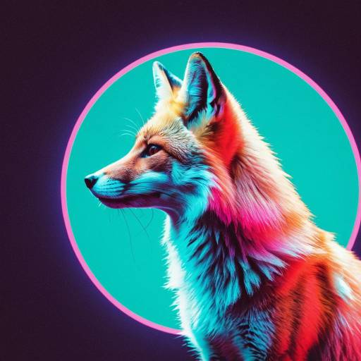 Retro Neon Fox Profile