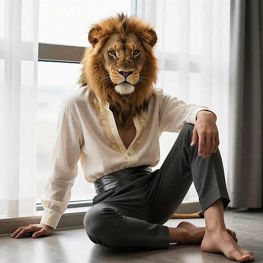 Smug Lion Boy Indoors Linen Shirt