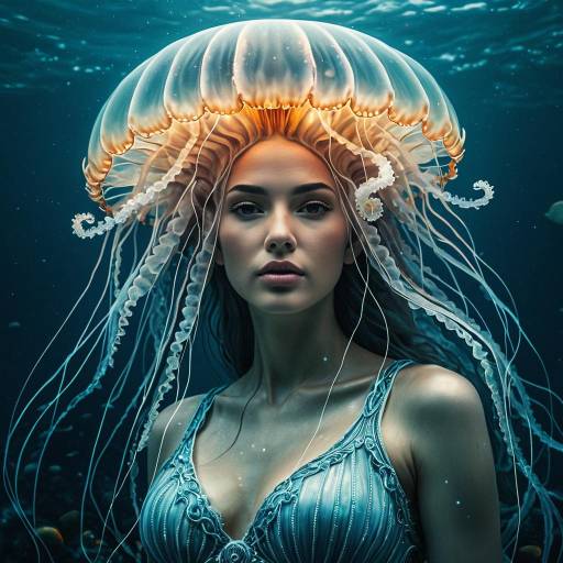 Translucent Jellyfish Ocean Goddess Artwork Translucent Jellyfish Ocean Goddess Artwork