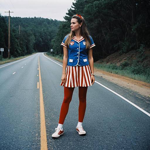 Jenny Forrest Gump Patriotic Outfit