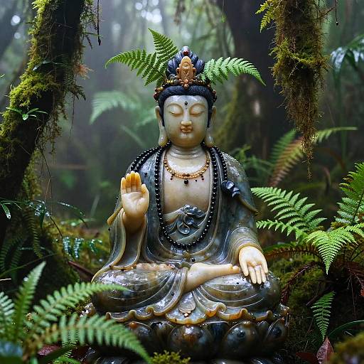 Onyx Avalokiteshvara in Rainforest