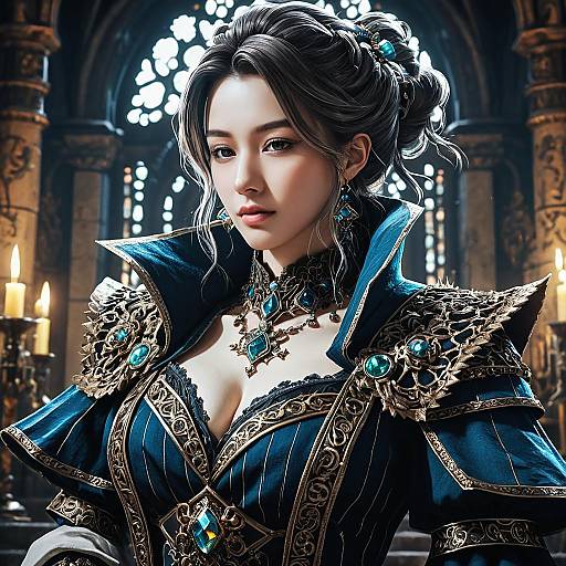 Elegant Female Necromancer Portrait