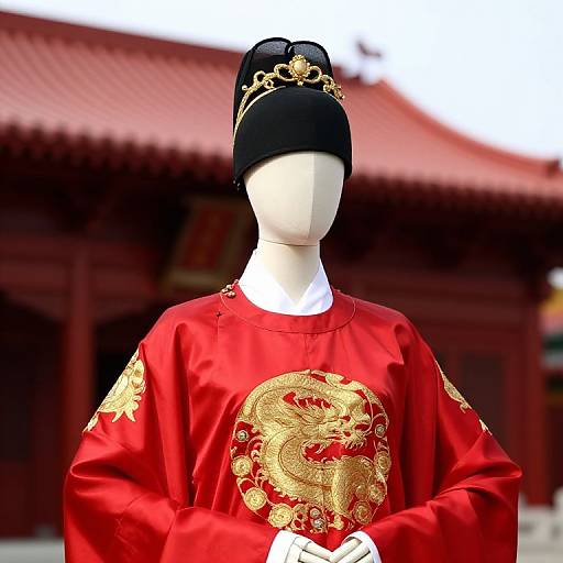 Mannequin in Regal Red Robe