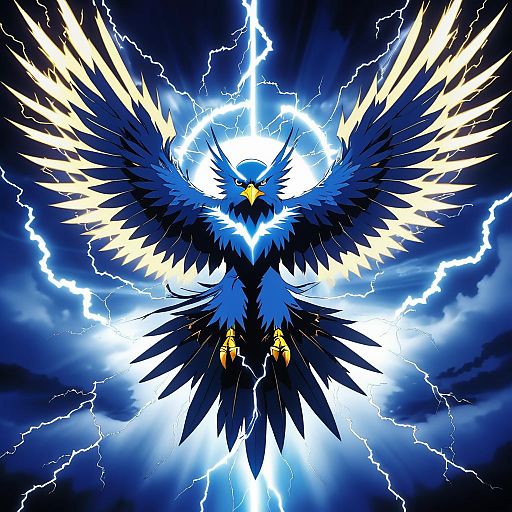 Epic Thunderbird Summon in Anime Style Epic Thunderbird Summon in Anime Style