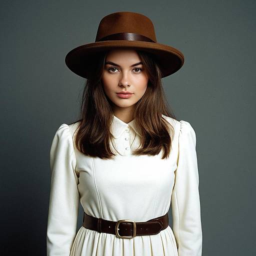 Stylish Icon Costume with Girl in Dress