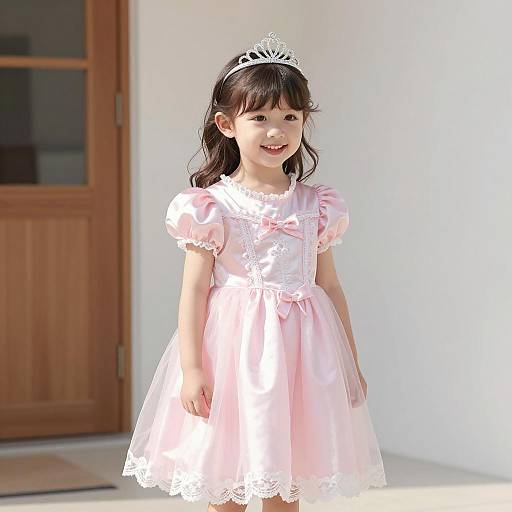 Adorable Toddler in Cinderella Dress Portrait