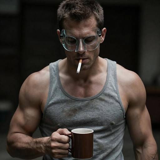 Intense Portrait of a Rugged Man