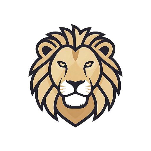 Half Natural Half Digital Lion Logo