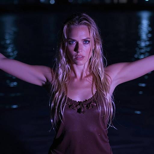 Moody Portrait of a Blonde Woman