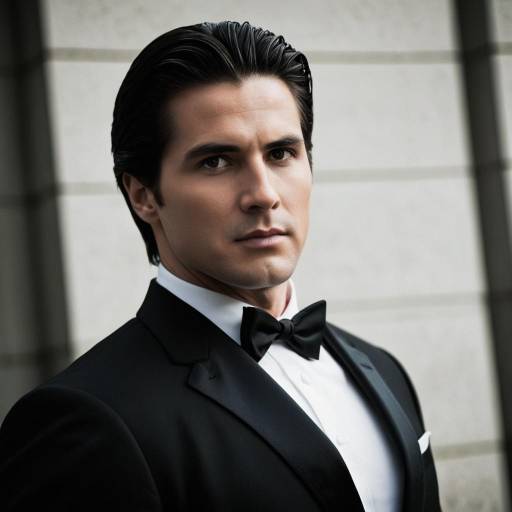 Confident Man in Black Tuxedo