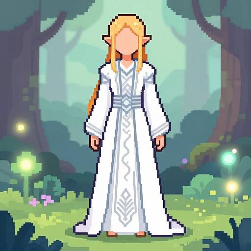 Pixel Art Fantasy Elf Character