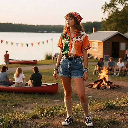 70s Camp Counselor Golden Hour Outfit