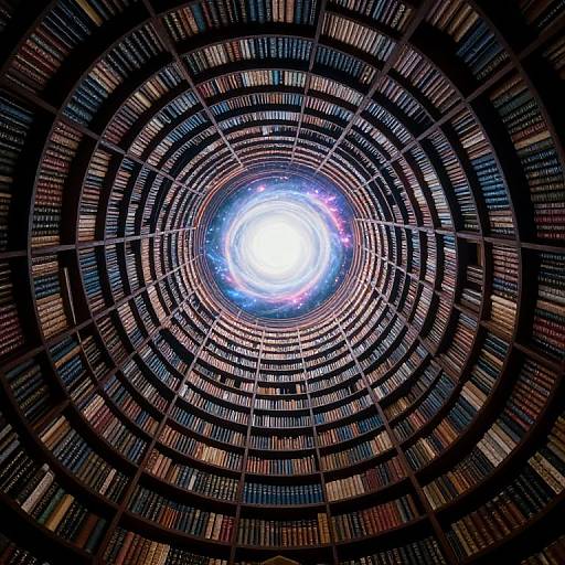 Surreal Cosmic Library Vortex