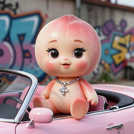 Bimbo Peach in Urban Graffiti Scene