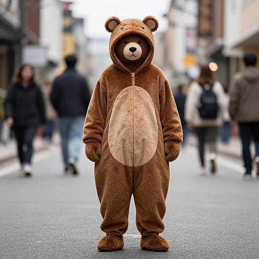 Person in Sully Onesie Costume