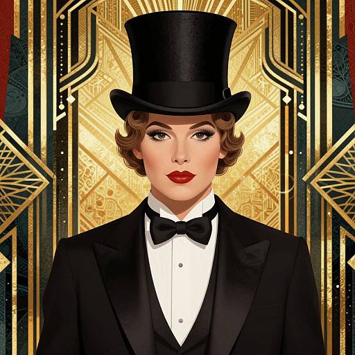 Retro Elegance in Art Deco Style