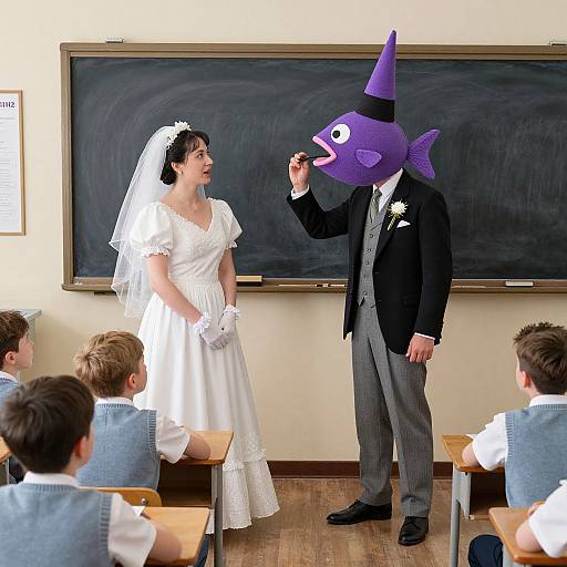 1930s Tuna Teacher in Dunce Cap