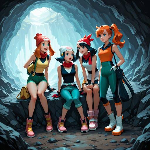 Adventurous Girls in a Fantasy Cave