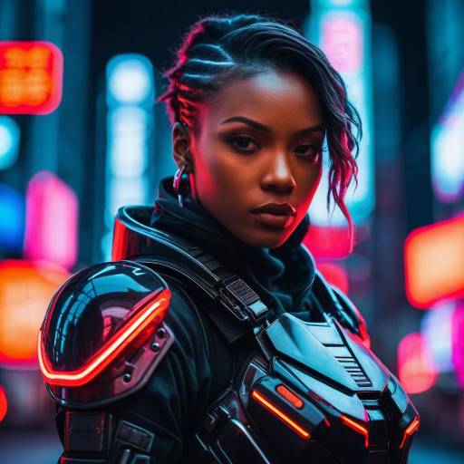 Futuristic Soldier in Neon Tokyo