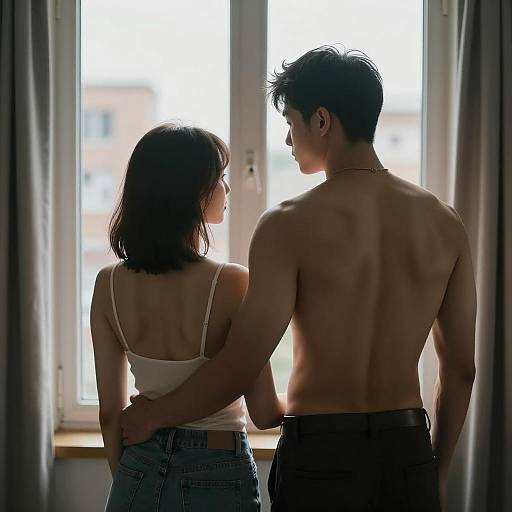 Intimate Silhouette in Urban Setting