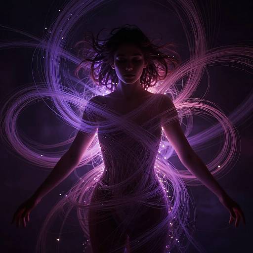 Radiant Human Connection in Purple