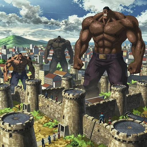 Epic Shingeki City Siege Scene