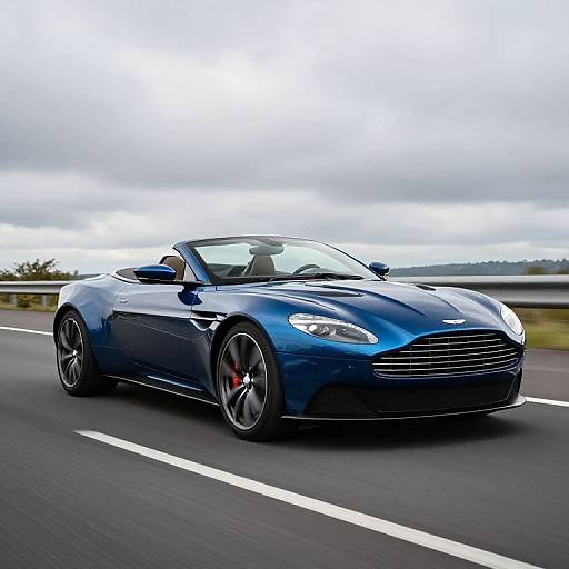 Sleek Blue Aston Martin DBS Volante