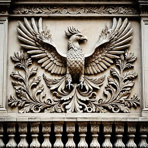 Majestic Phoenix Fresco with Antique Motifs