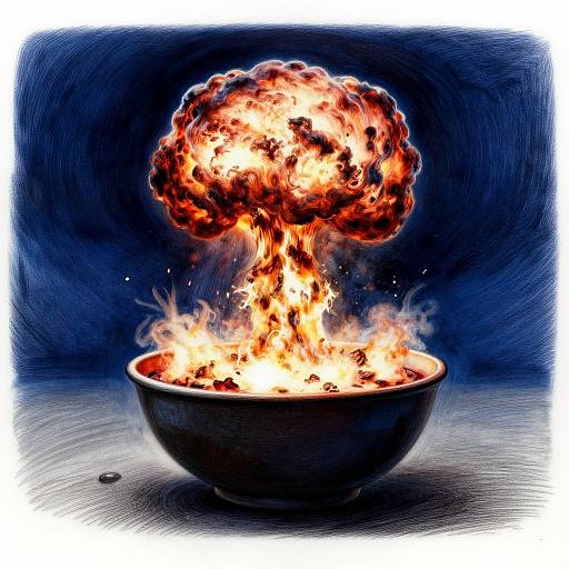 Ultra Realistic Nuclear Explosion Drawing